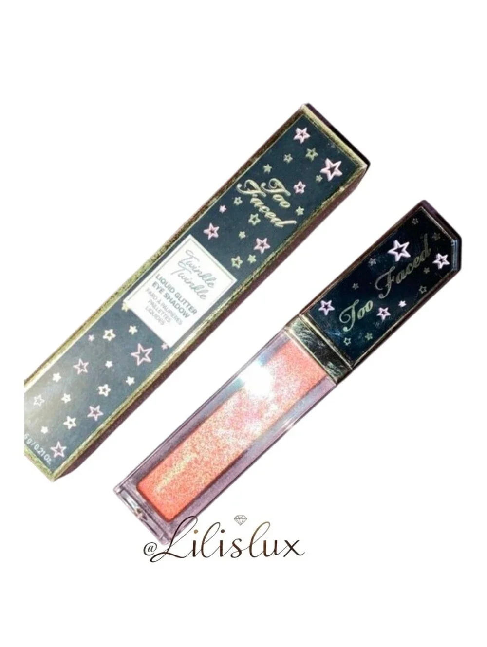 Too Faced Twinkle Twinkle Liquid Glitter Eyeshadow NIB Discontinued Candied Rose